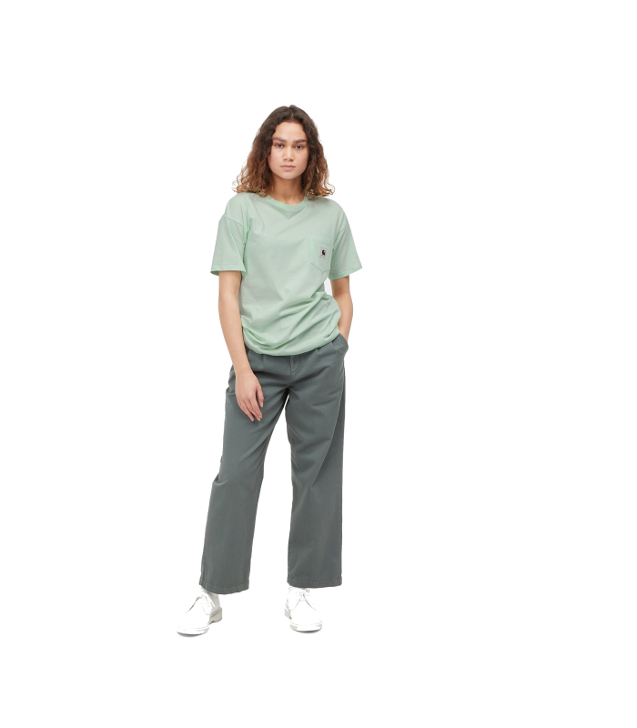 Carhartt - Camiseta Para Mujer Blanca - W' S/S Pocket T Shirt Organic Cotton