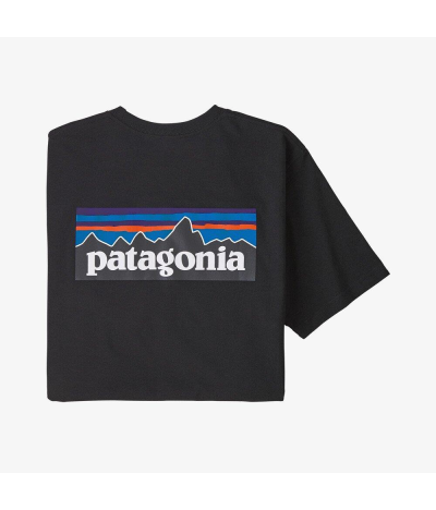 Camiseta Patagonia P-6 Logo Responsibili-Tee Black