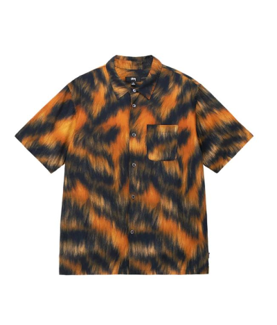 Camisa de manga corta Stussy Fur Print Tiger