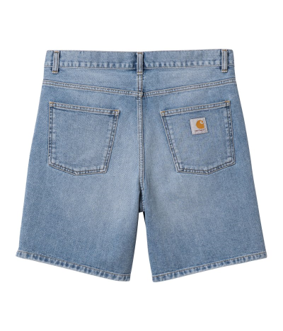 Pantalones cortos Carhartt WIP Newel Short Blue Light Used Wash