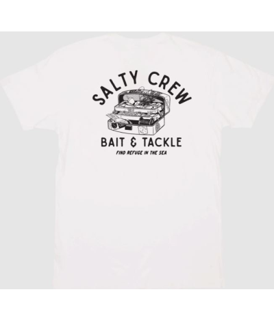 Camiseta de manga corta para hombre Salty Crew Tackle Box Premium Blanca