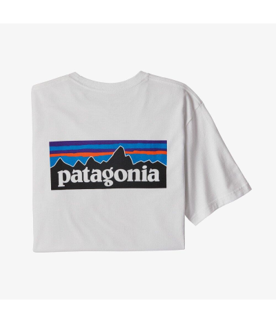 Camiseta Patagonia P-6 Logo Responsibili-Tee White