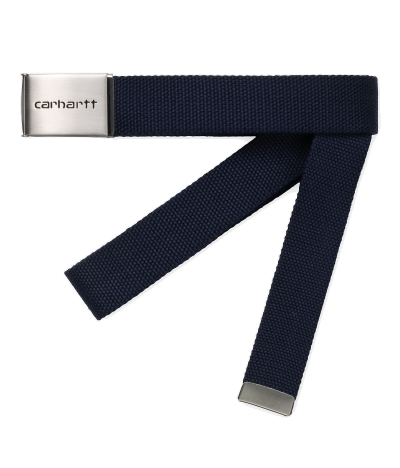 Cinturón Carhartt WIP Clip Chrome en Azul Marino Oscuro