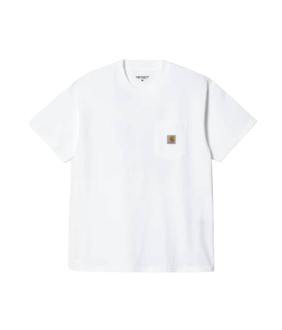 Camiseta de manga corta con bolsillo Carhartt WIP Pocket Blanca