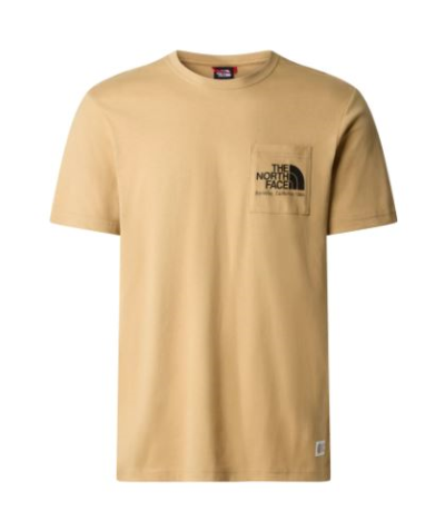 Camiseta de manga corta con bolsillo en el pecho para hombre The North Face Berkeley California Tee Khaki Stone & TNF Black