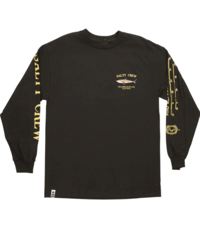 Camiseta de manga larga para hombre Salty Crew Bruce Standard LS Tee Black