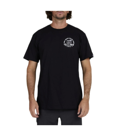 Camiseta de manga corta para hombre Salty Crew Lateral Line Standard Negra