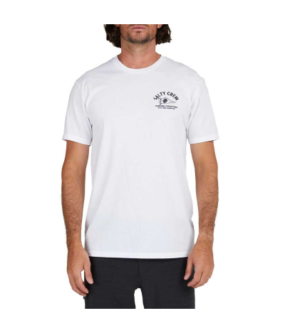 Camiseta de manga corta para hombre Salty Crew Fishing Charters Blanca