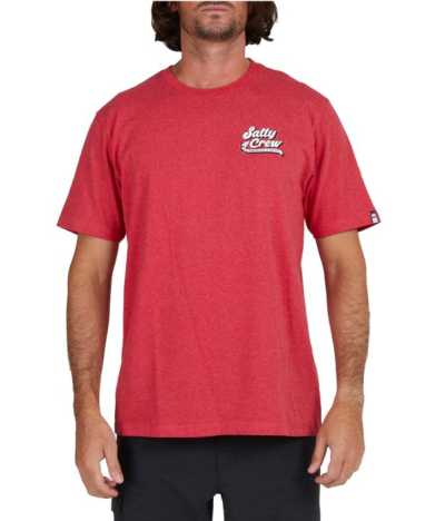 Camiseta de manga corta para hombre Salty Crew Swift Water Red
