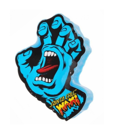 Cera para Skate Santa Cruz Screaming Hand Curv Wax Blue