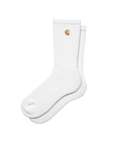 CARHARTT WIP CHASE SOCKS WHITE / GOLD - CALCETINES