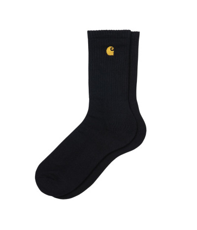 CARHARTT WIP CHASE SOCKS BLACK / GOLD - CALCETINES