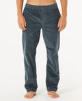 Pantalón Rip Curl Classic Surf Cord Beach Pant azul marino – Vista frontal, corte recto, cordón ajustable.