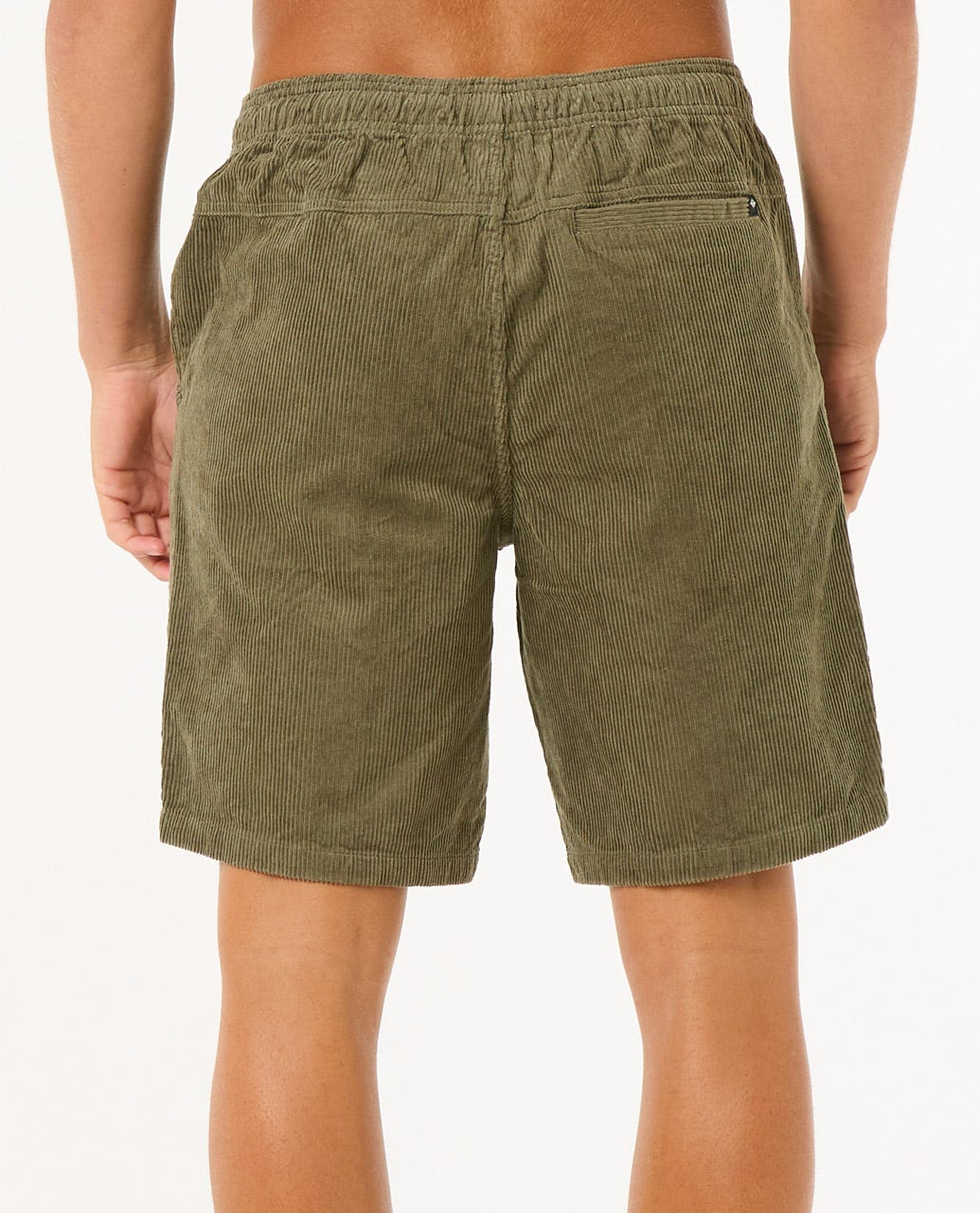 Pantalones cortos de pana Rip Curl Classic Surf Cord Volley para hombre, color verde oliva, vista frontal