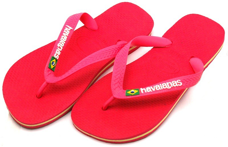 Havaianas Brasil Logo en color rosa neón