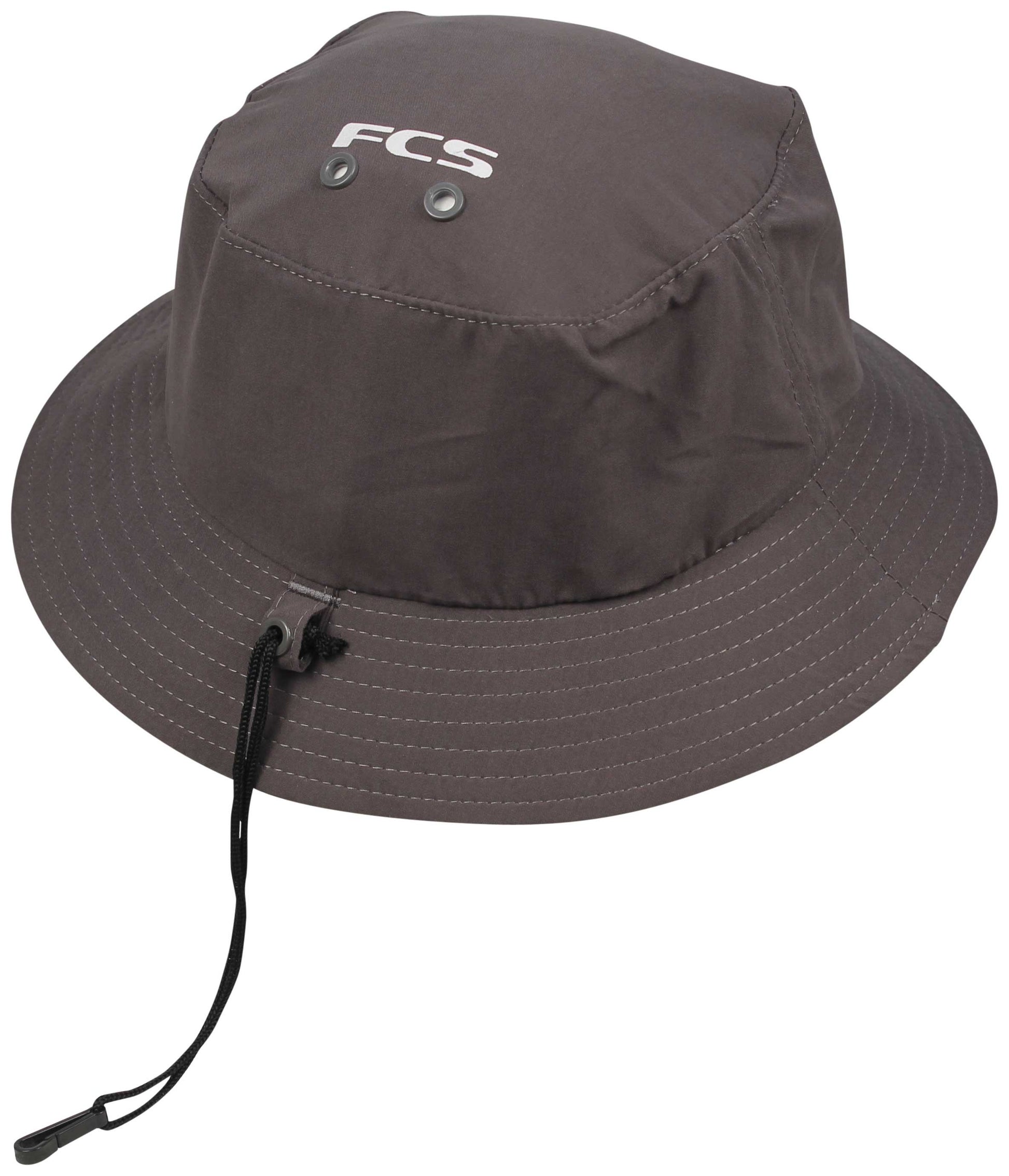 Sombrero de Surf FCS Wet Bucket Surf Hat Gun Metal Talla M con cordón