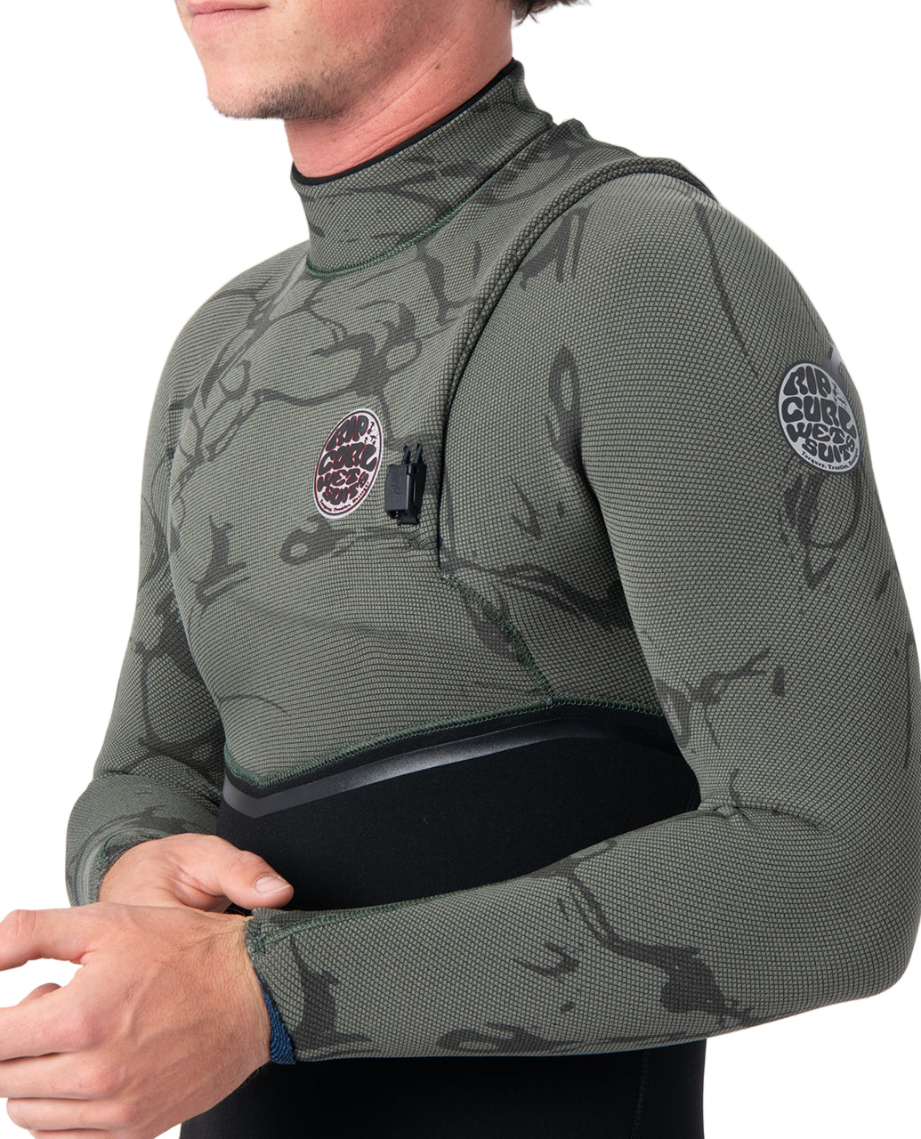 Traje Rip Curl E-Bomb Zip Free 4/3 2026 Deep Cactus - vista detallada superior lateral