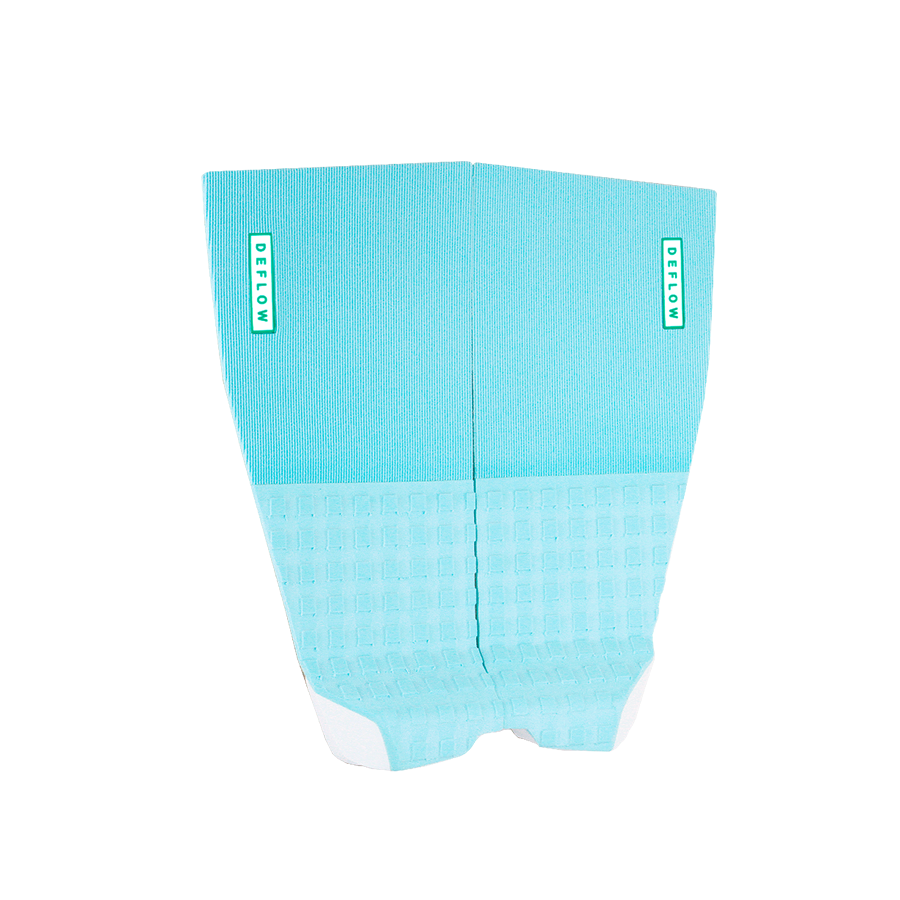 Vista lateral del grip Deflow 2 Piece Traction II mint mostrando el kick de cola de 25 mm con inclinación de 50 grados y tono verde menta suave.