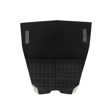 Vista lateral del grip Deflow 2 Piece Traction II negro con kick de cola de 25 mm a 50 grados sobre fondo blanco.