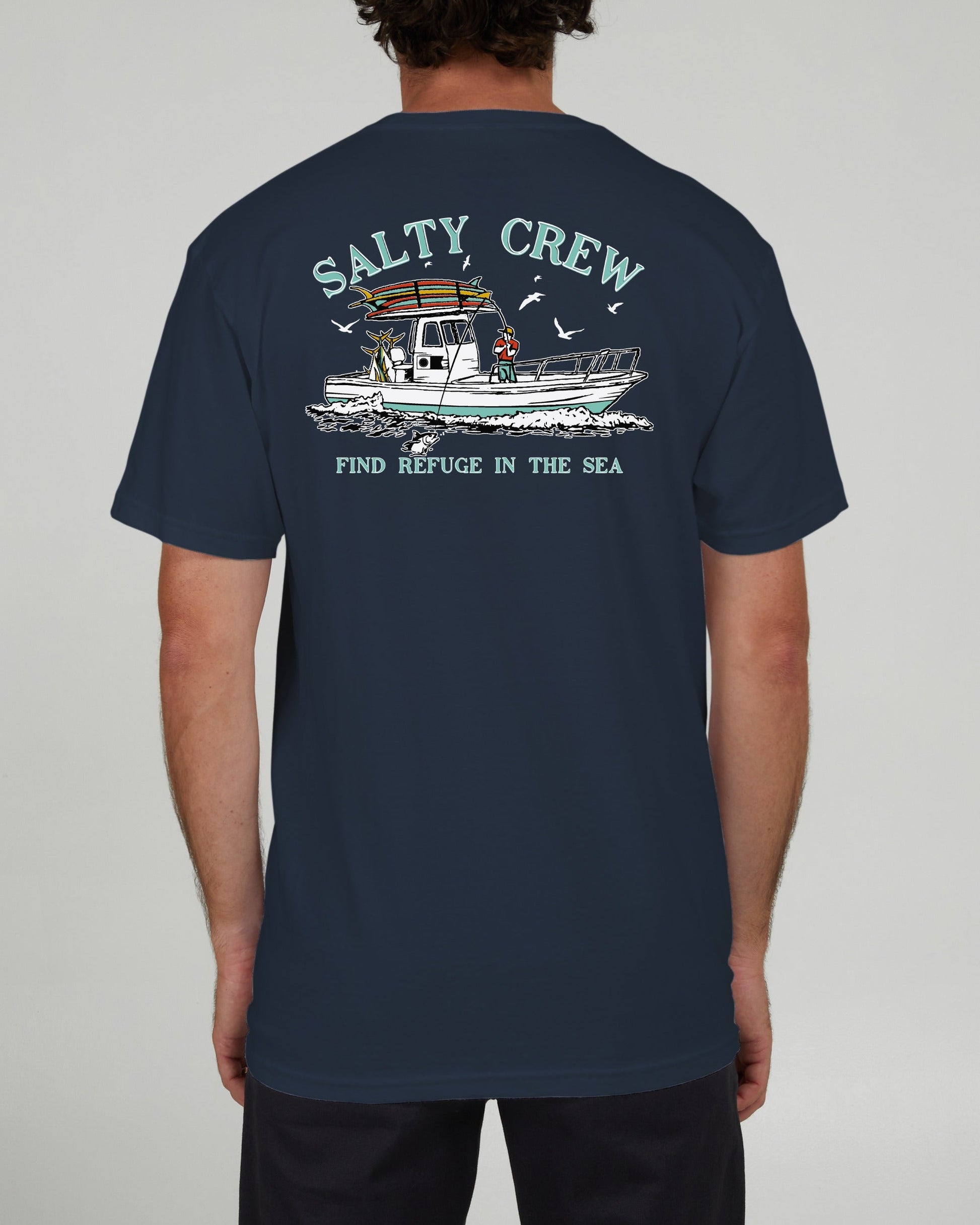 Camiseta Clásica Salty Crew Fish On Estilo y Comodidad para Hombre
