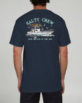 Camiseta clásica Salty Crew Fish On Azul Marino de manga corta para hombre, estilo casual