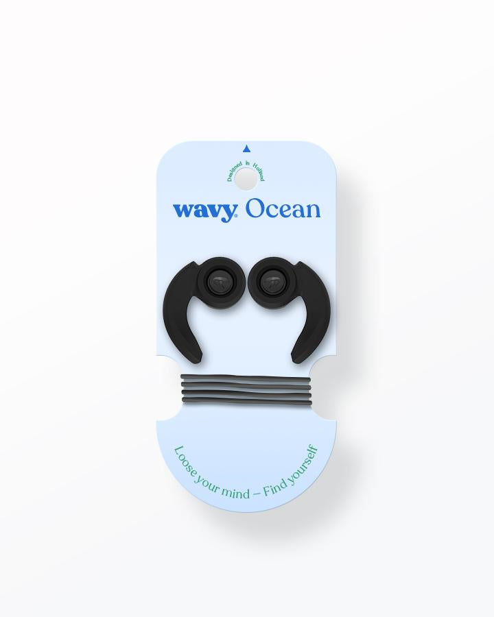 Estuche con los Tapones de Oídos Wavy Ocean para Surf y Deportes Acuáticos