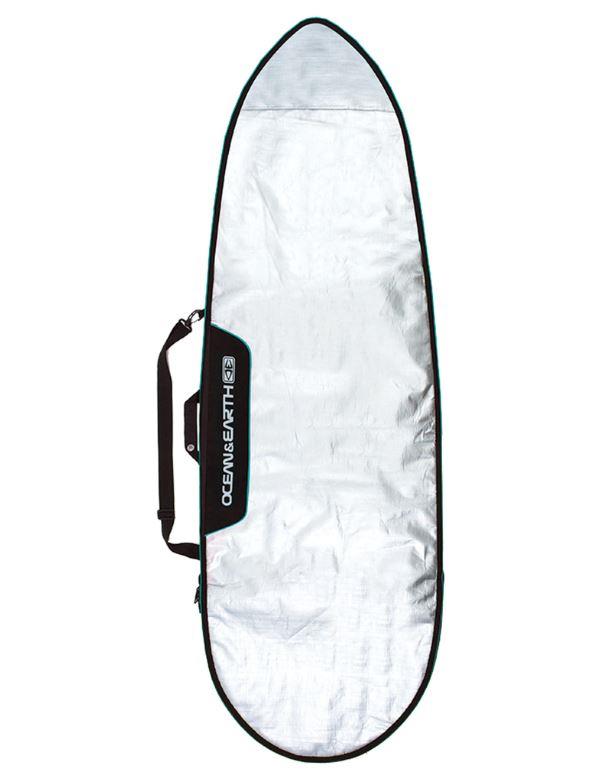 Funda rígida para tablas de surf anchas tipo Fish Ocean & Earth Barry  6.4 posterior