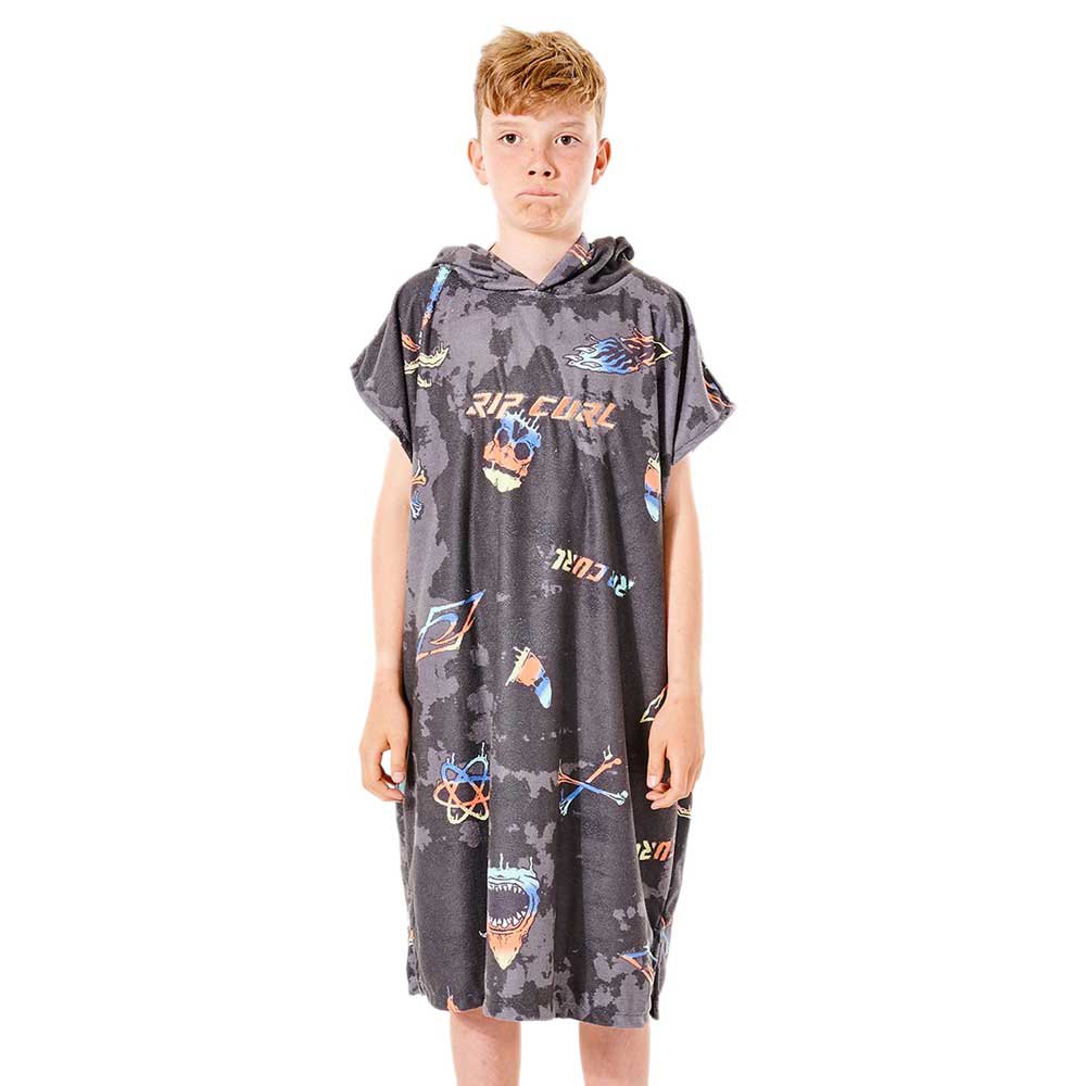 Poncho con Capucha Rip Curl para Niño en Negro Desgastado