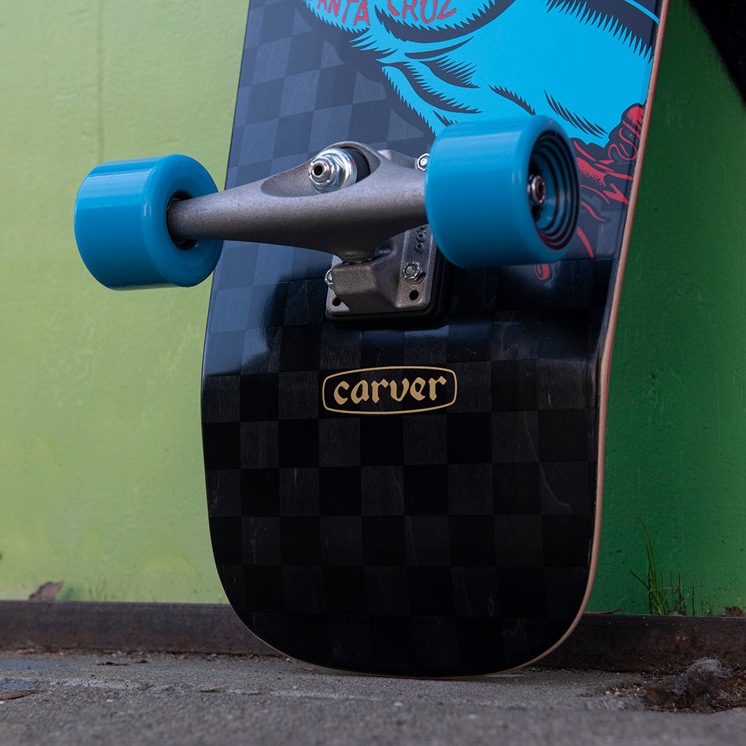 Carver x Santa Cruz Screaming Hand SurfSkate tail