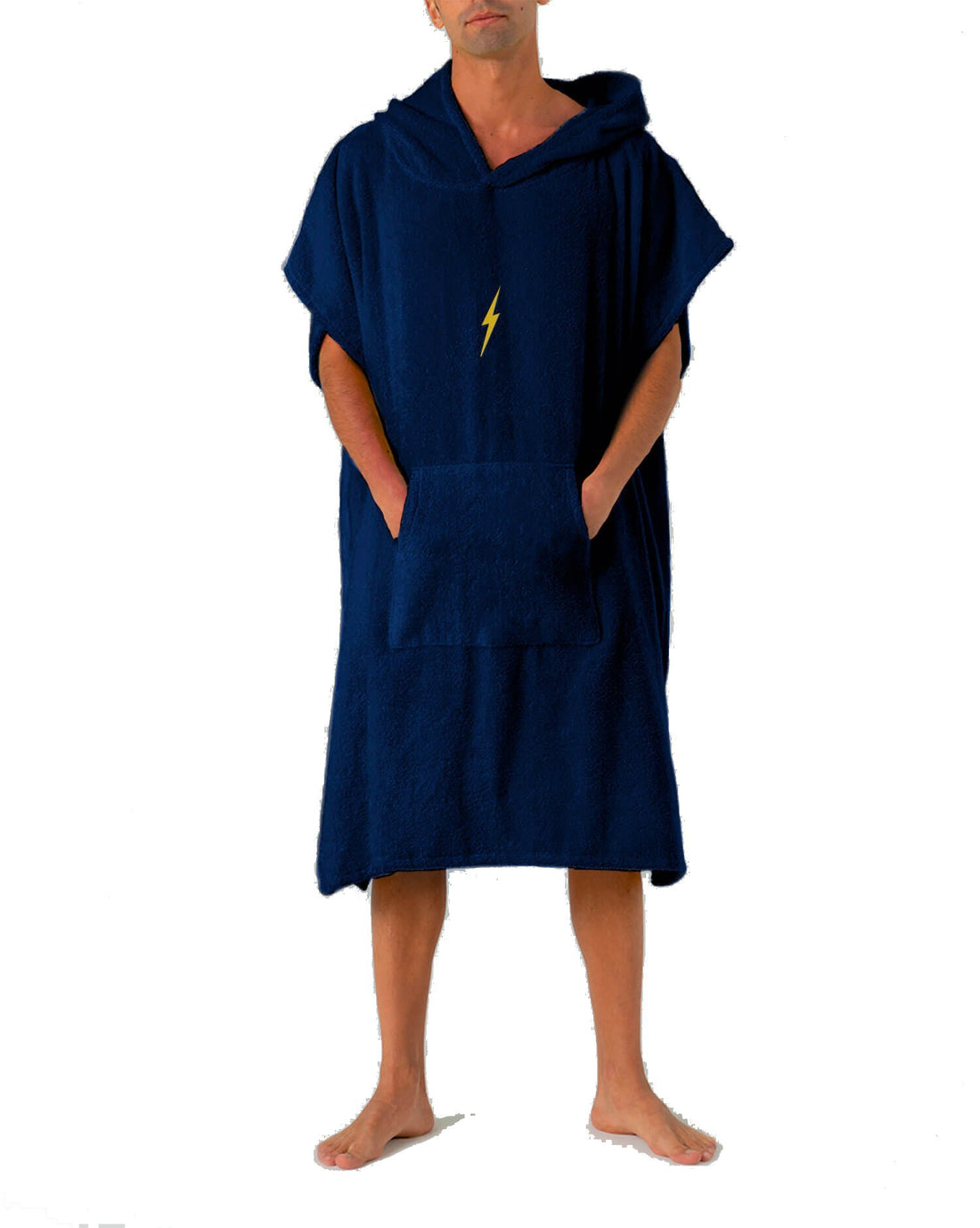 Hombre con Poncho Surf Bolt True Blue