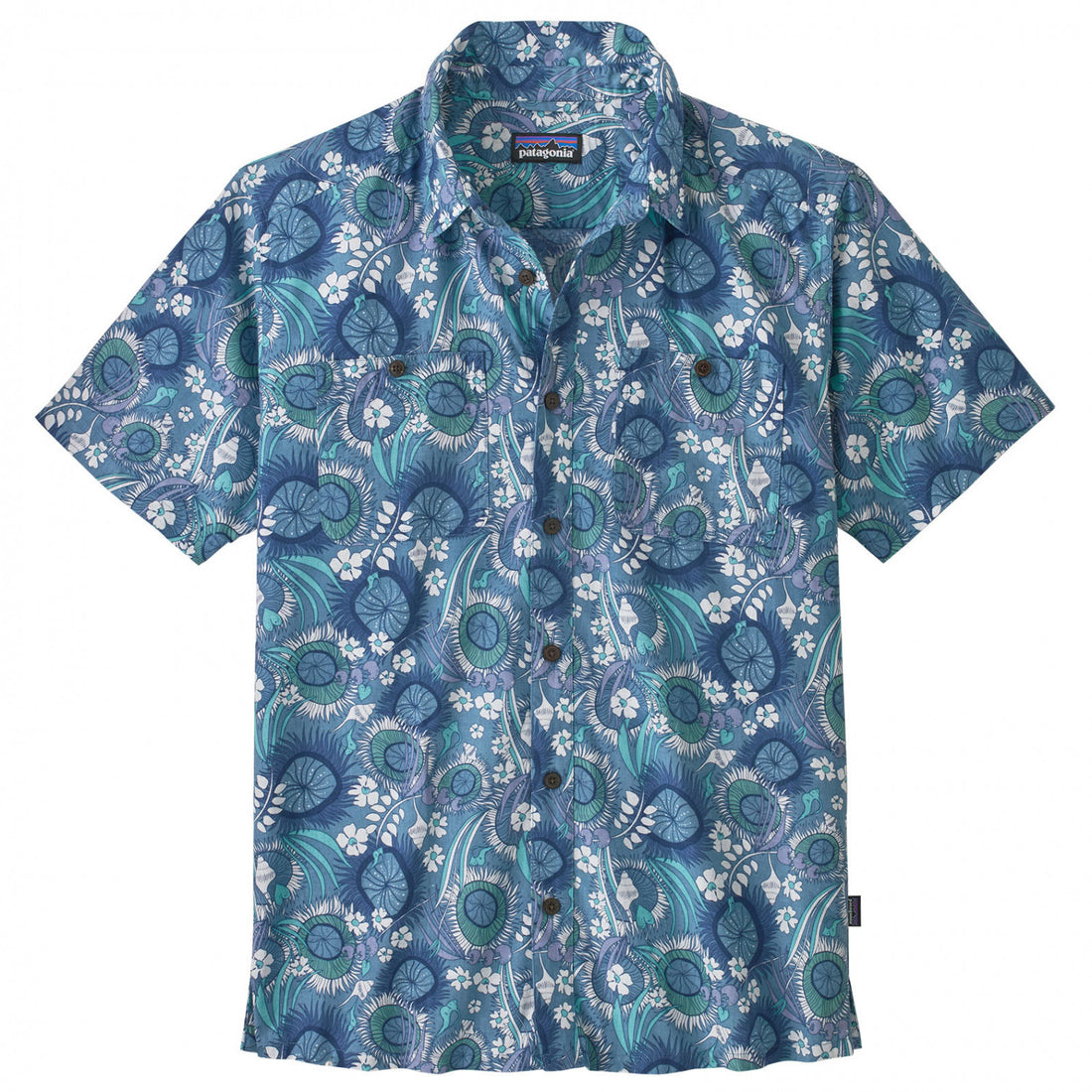 Camisa de manga corta Patagonia Back Step Rincon Hunt Anacapa Blue