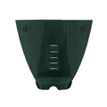 Grip de surf de tres piezas Deflow 3 Piece Traction en color verde British Racing Green, vista frontal con arco central de 5 mm y patrón de líneas en laterales sobre fondo blanco.