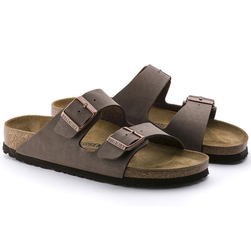 Sandalias Birkenstock Arizona Birko-Flor® Mocca lateral frontal