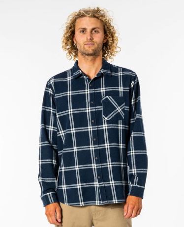 Camisa Rip Curl Checked In Flannel - Navy