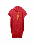 Poncho Surf Bolt True Red espalda