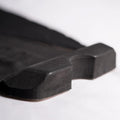 Primer plano del patrón de líneas del grip Deflow 3 Piece Traction negro para agarre en talón y dedos sobre fondo blanco