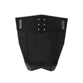 Grip de surf de cuatro piezas Deflow 4 Piece Traction en color negro, vista frontal mostrando las cuatro piezas sin arco central y patrón de líneas en zonas críticas sobre fondo blanco.
