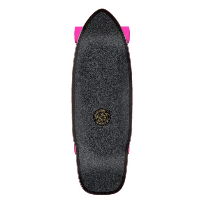 CARVER SANTA CRUZ PINK DOT CHECK CUT BACK SURF SKATE 9.75 X 29.95