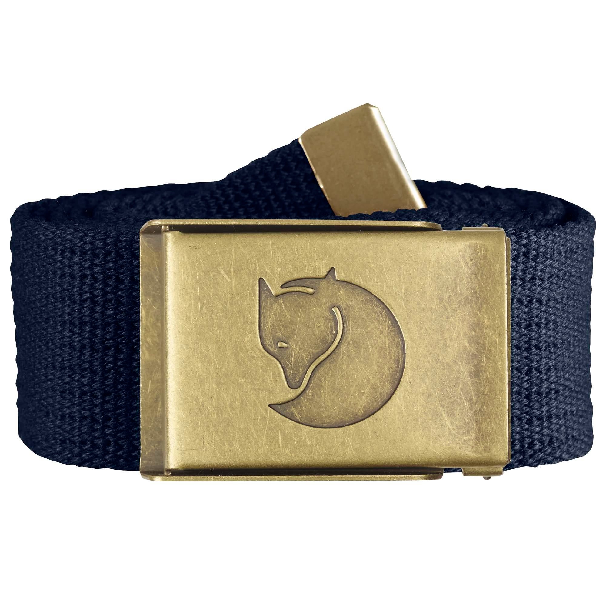 CINTO KANKEN CANVAS BRASS BELT DARK NAVY