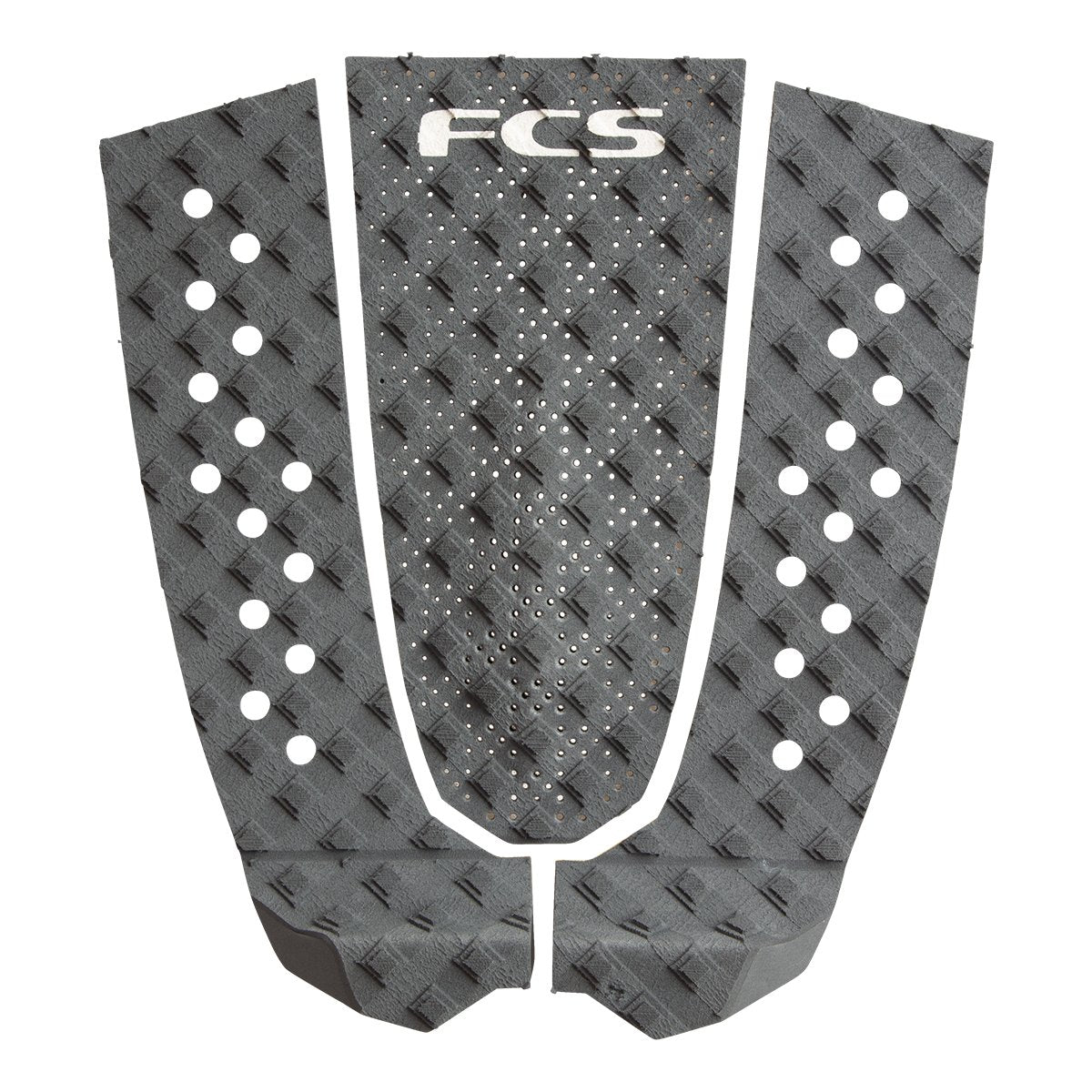 Grip trasero FCS T-3 en color Gris ceniza con el logo en Blanco