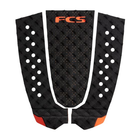 Grip trasero FCS T-3 en color Negro con el logo en Rojo fuego