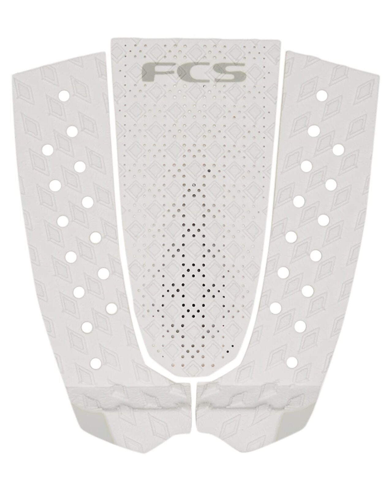 Grip trasero FCS T-3 en color Blanco con el logo en Gris