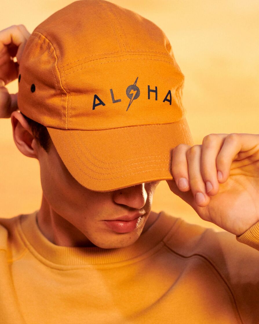 LIGHTNING BOLT ALOHA CAP GOLDEN BROWN