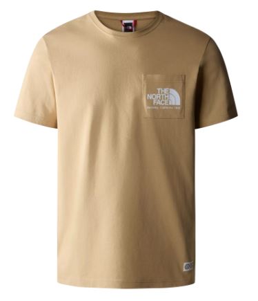 Camiseta de manga corta con bolsillo en el pecho The North Face Berkeley California Tee Khaki Stone