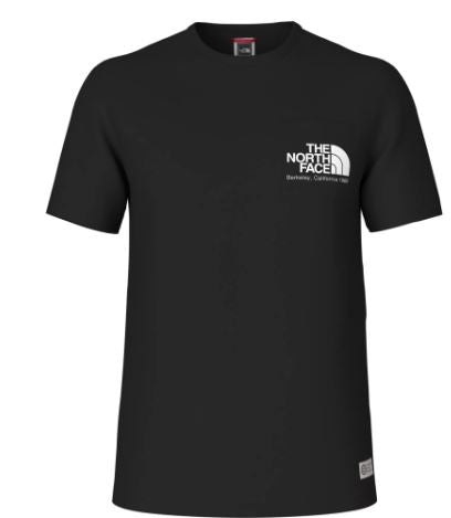 Camiseta de manga corta con bolsillo en el pecho para hombre The North Face Berkeley California Tee TNF Black