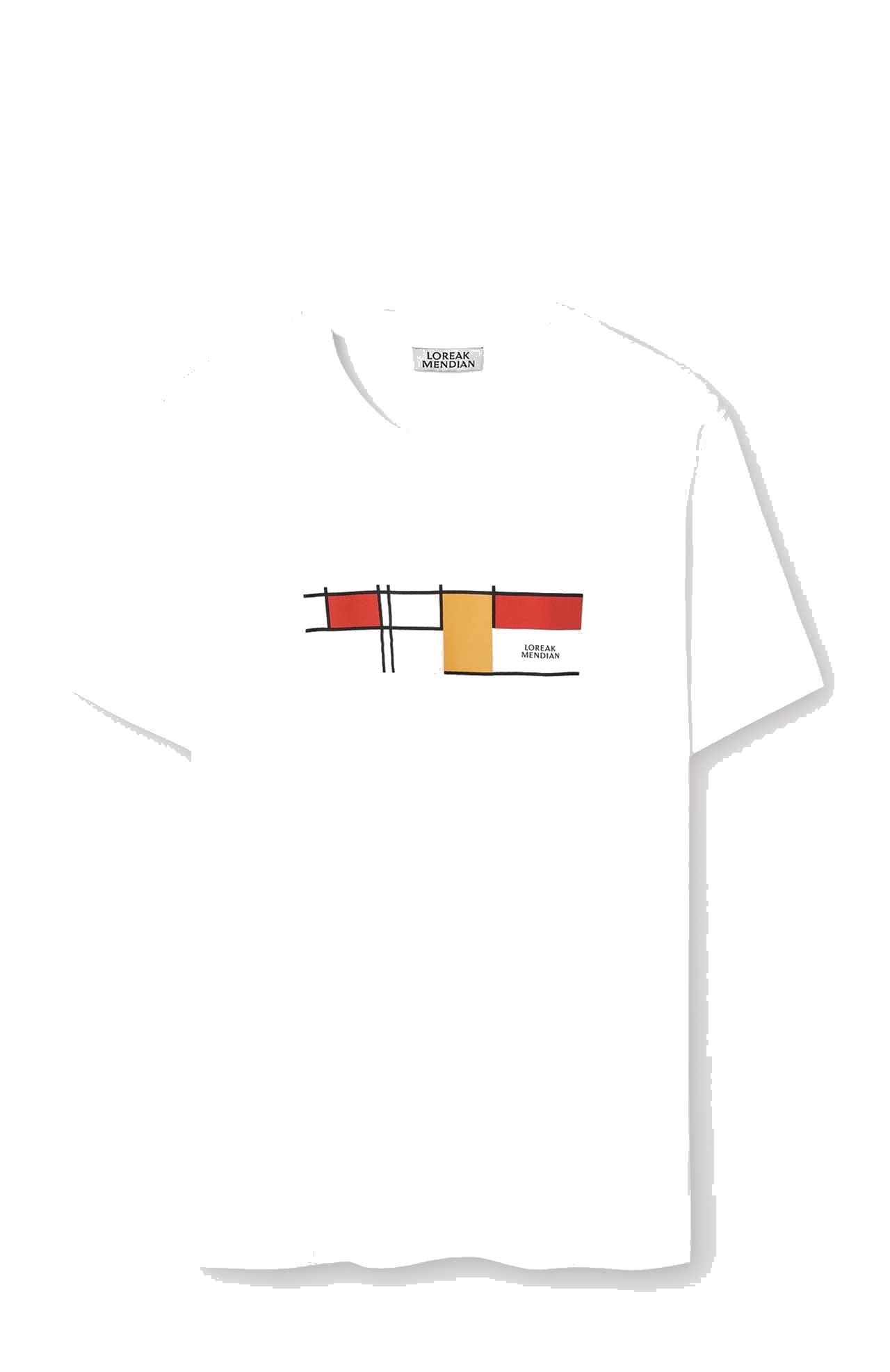 Camiseta Loreak Mendian Mondrian Blanca