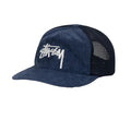 Gorra Stussy Corduroy Trucker Cap en color Azul marino