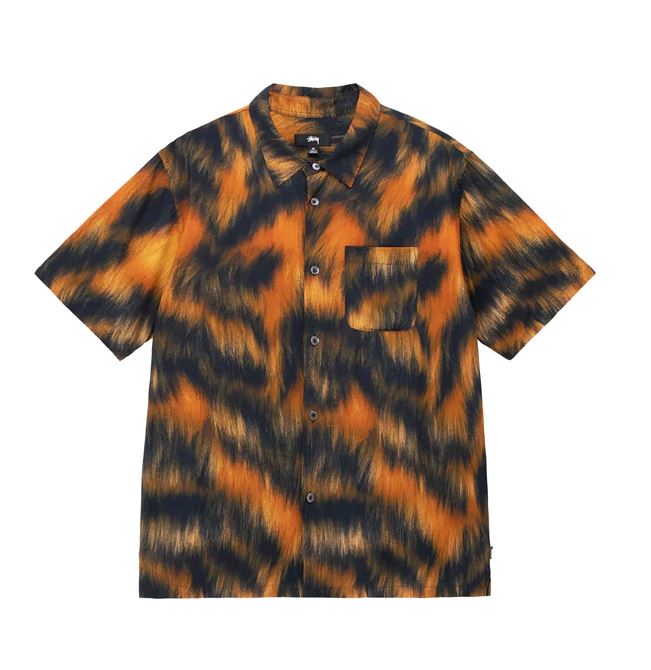 Camisa de manga corta Stussy Fur Print Tiger