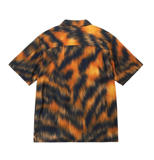 Camisa de manga corta Stussy Fur Print Tiger posterior