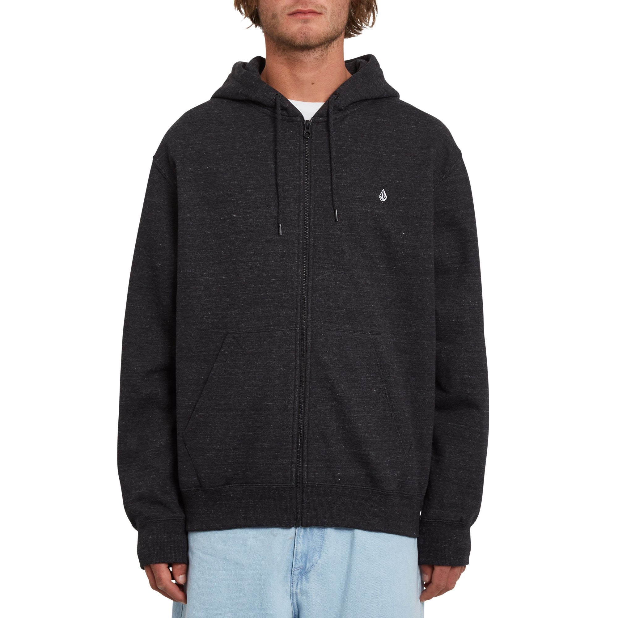 Sudadera Volcom con Capucha y Cremallera Single Stone - Heather Black